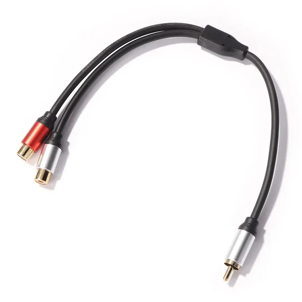 Metal RCA 1 Macho A Doble 2-RCA Hembra RCA Adaptador Estéreo Y Splitter Cable Be Audio Amplificador Chapado En Oro Enchufes