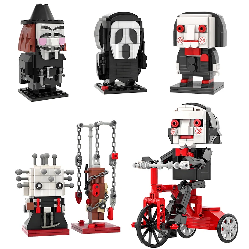 

MOC Кошмары перед Рождеством фильм ужасов фигурка Brickheadzs набор строительных блоков подарочные игрушки для детей игрушки для взрослых подарок на Хэллоуин