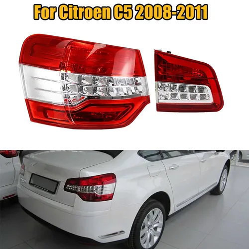 Para Citroen C5 2008 2009 2010 2011 2012 luz trasera conjunto de lámpara trasera lámpara de freno luz de freno luz de giro sin bombilla