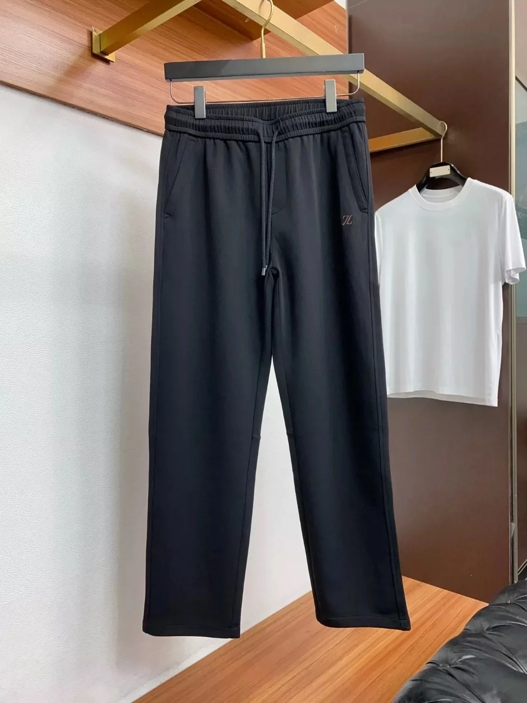 

Мужские летние брюки в итальянском стиле с вышивкой, прямые, удобные, модные, деловые, теплые, из органического хлопка