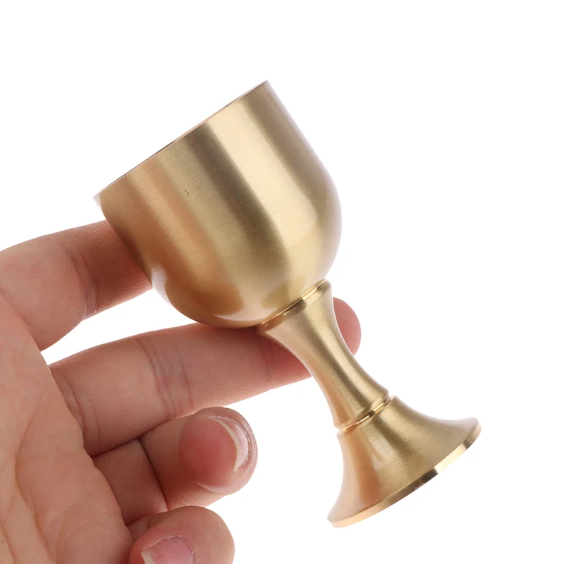 Pure Copper Chalice Cup cocktail glass Wine Goblet Brass Beverage Tumbler Brass Goblet Metal Liquor Tumbler For Party Home