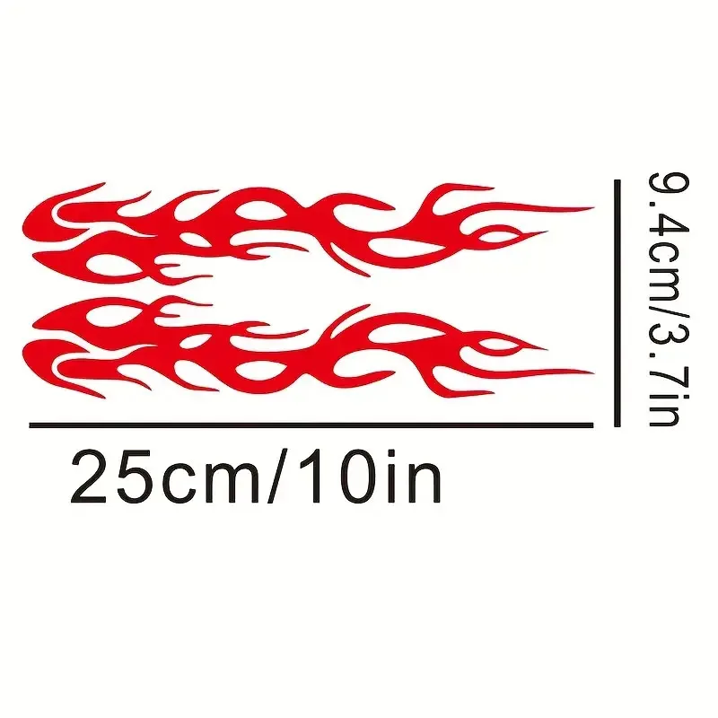 Two/Yes Universal Flame Motorcycle Front Fork Skull Sticker Graphic Sticker，Suitable for motorcycle stickers