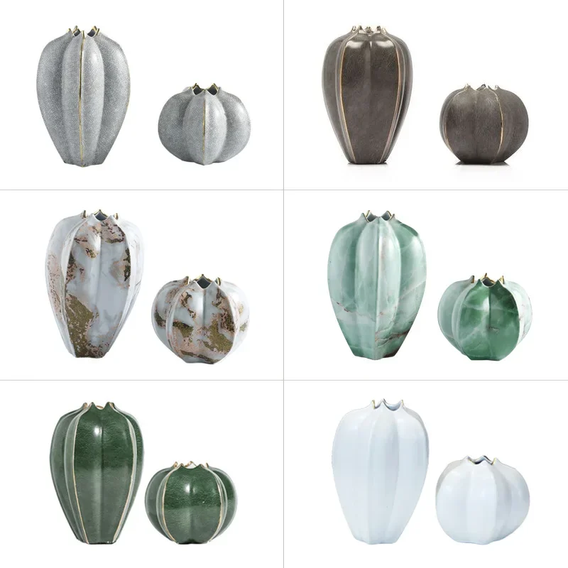 light luxury creative home countertop decoration star fruit vase ornament model room living room coffee table ceramic vase