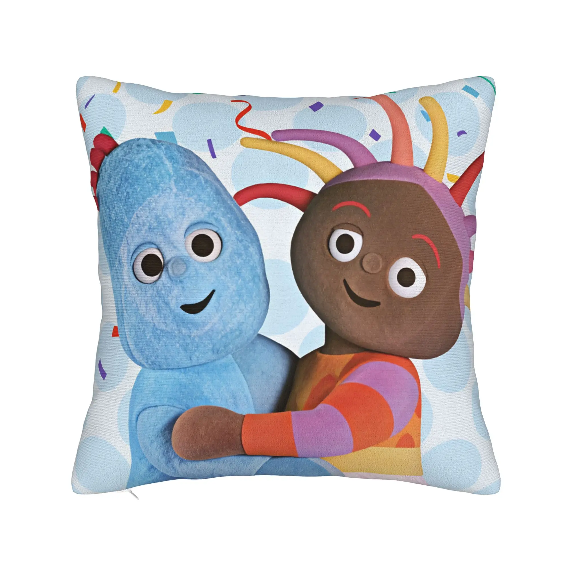 Pillow Case The Haahoos In the night garden Custom  Pillow Cover For Sofa Couch Bed Living Room Retro Trendy Pillowcases