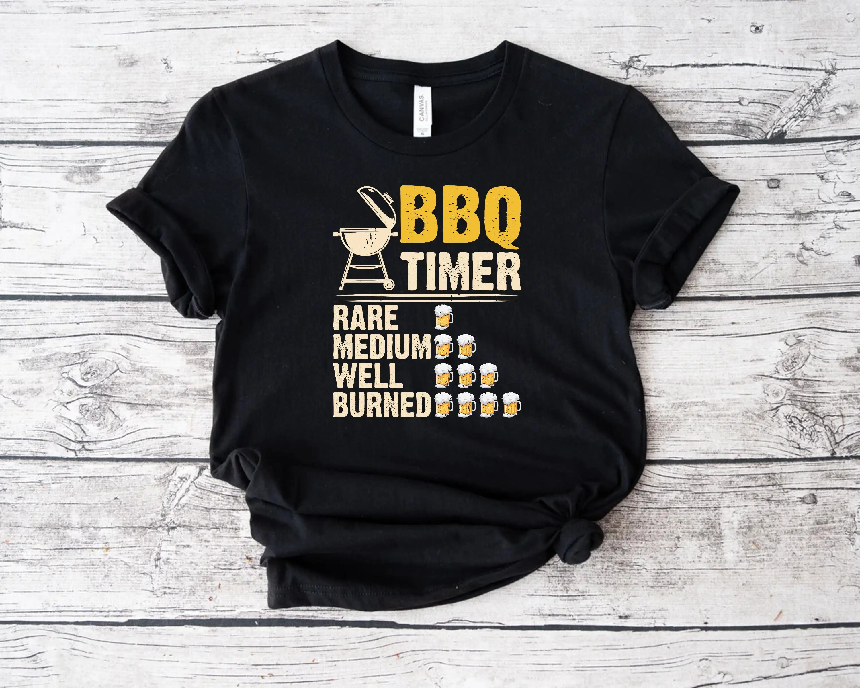 Funny Bbq Timer T Shirt Father'S Day Barbeque Sweat Dad Joke For Birthday Grilling