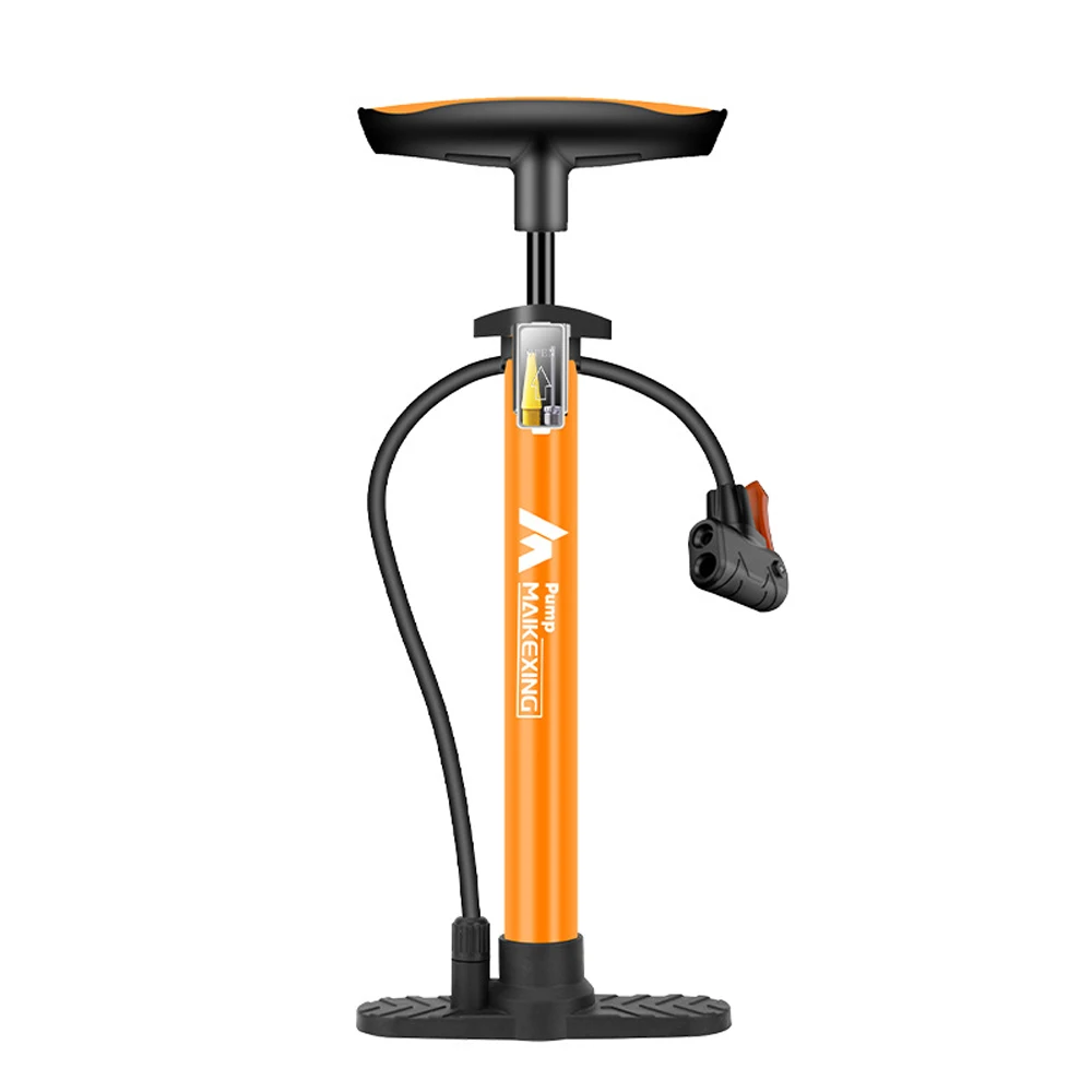 Bike Pump with Gauge Multi-functional Portable Inflator for Bicycle and Cars 160PSI with High-Pressure Gauge and Nozzle Air Pump