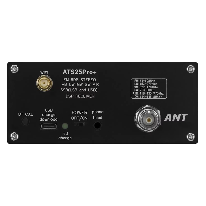 Récepteur de bande d'aviation ATS25 Pro +, prend en charge Bluetooth WiFi, bande FM SW SSB MW LW AIR SDR, micrologiciel 4.2 SI5351