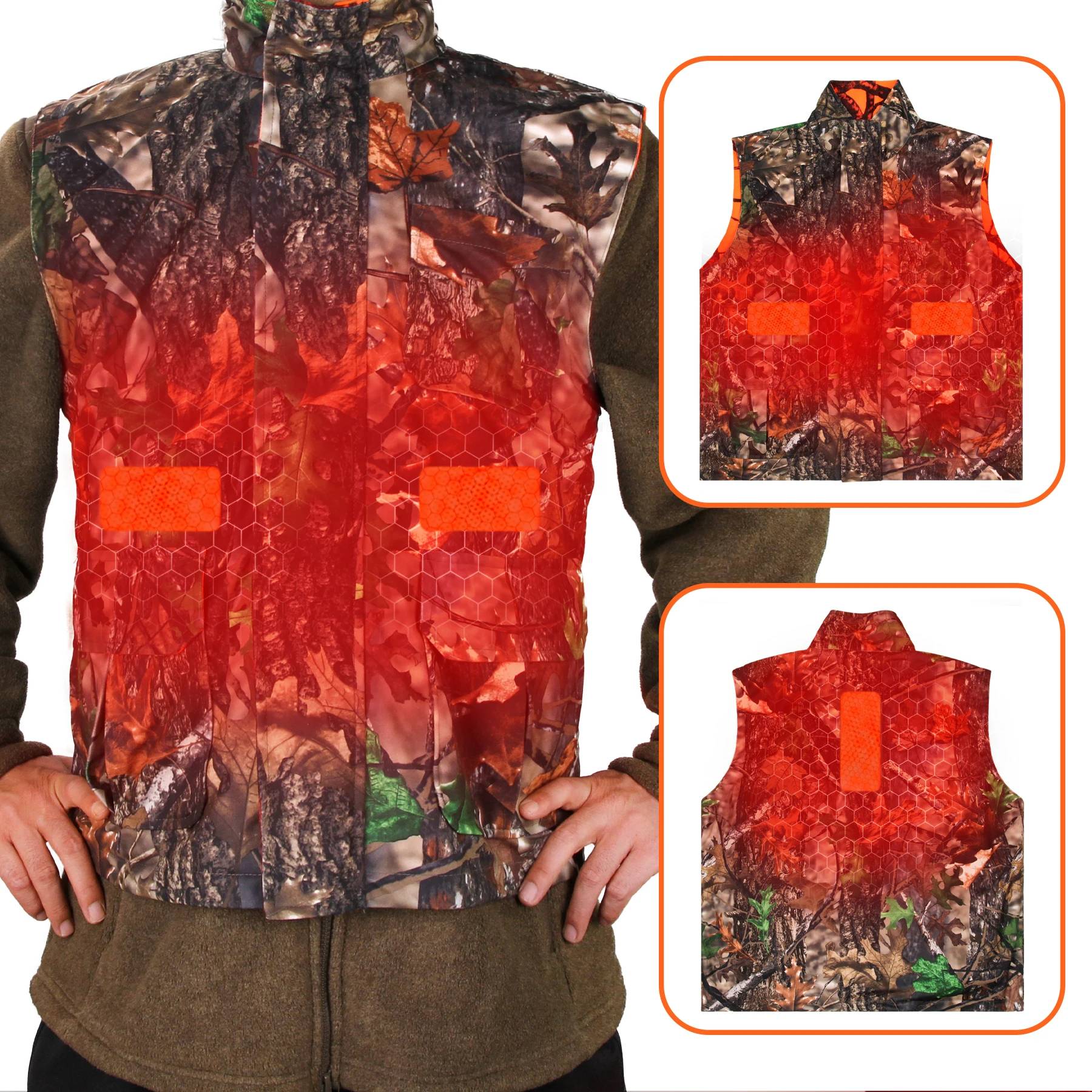 Camouflage Graphene Heated Vest Warm Sleeveless Jacket Winter USB Electric Thermal Vest Heating Outdoor Hunting Vest Coat