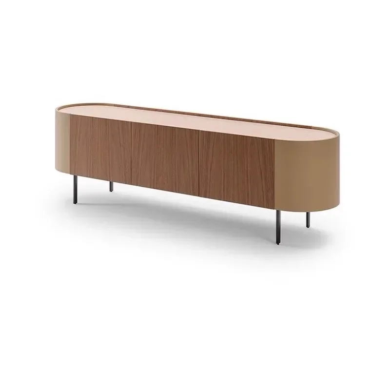 

Light luxury arc dining side cabinet, modern simple high TV cabinet