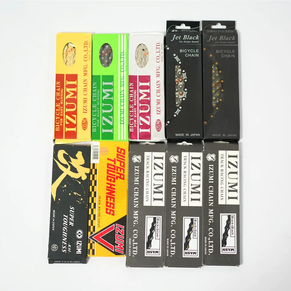 

Japan IZUMI Bicycle Chain 1/2*1/8*100Links Track Single Speed Bicycle Chain Fixed Gear Road Bike Accessories Chains Cycling Part