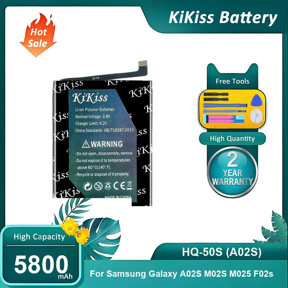 

Сменная батарея для мобильного телефона Samsung Galaxy A02S M02S M025 F02s, HQ-50S (A02S), 5800 мАч