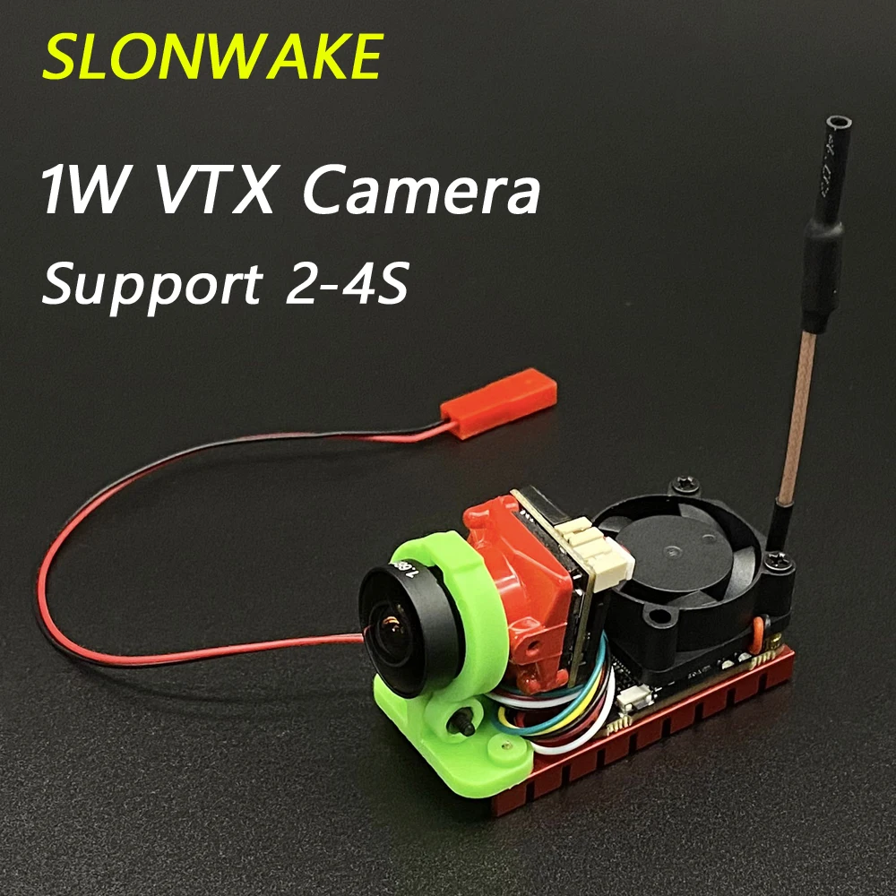 Long Range 5.8G 1W FPV Wireless Transmitter 1000mW VTX launcher with 1/1.8'' Starlight HDR OSD 1200TVL FPV Camera use for Drones