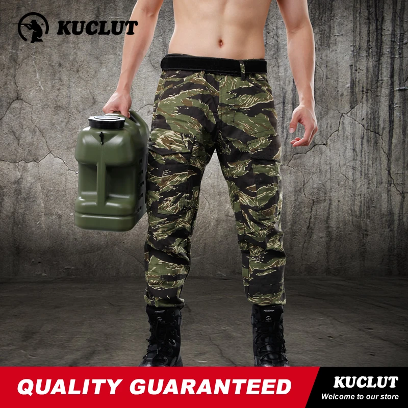 Picture 5: Tactics Camo Man Spring Autumn Pants Multi Pocket Wear-resistant Elastic Breathable Trousers Training Outdoors Camping Pantalons