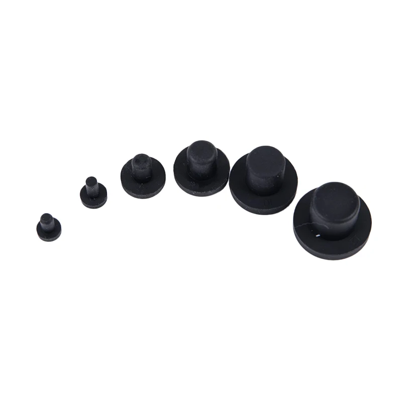10Pcs Solid Rubber Hole Caps 3-12mm High Temperature Resistance Seal Hole Plugs
