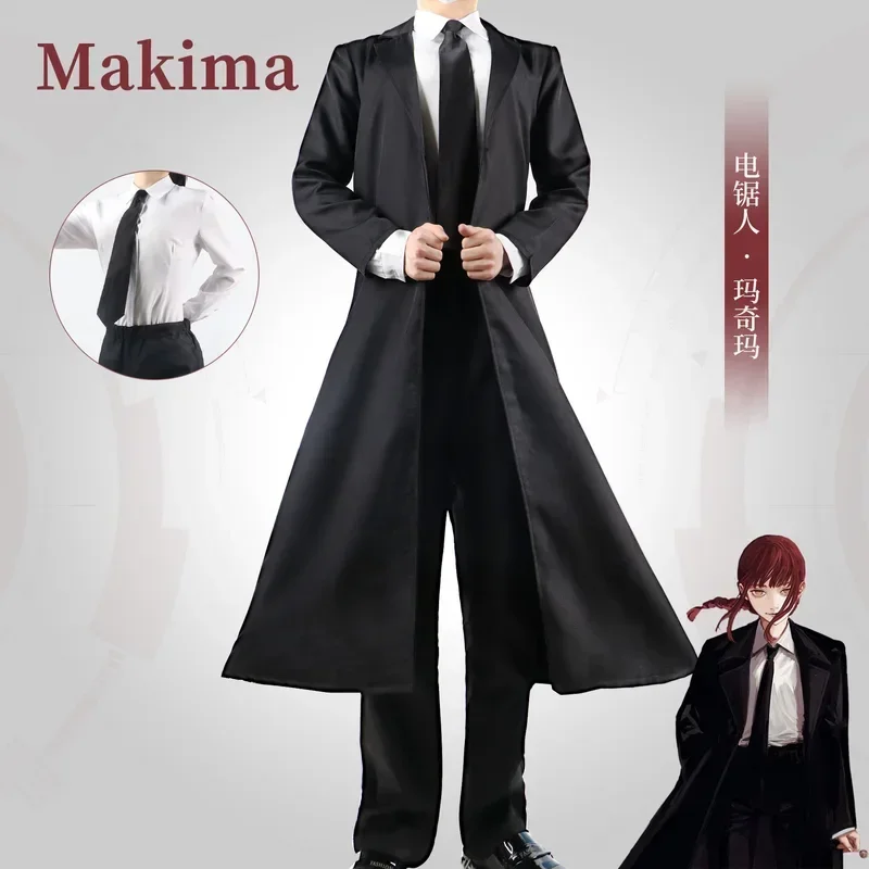 Makila Cospmats-Costume de Tronçonneuse Anime pour Homme et Femme, Chemise Noire, Uniforme, Vêtements d'Halloween, Gants Complets d'Allaitement, MN7