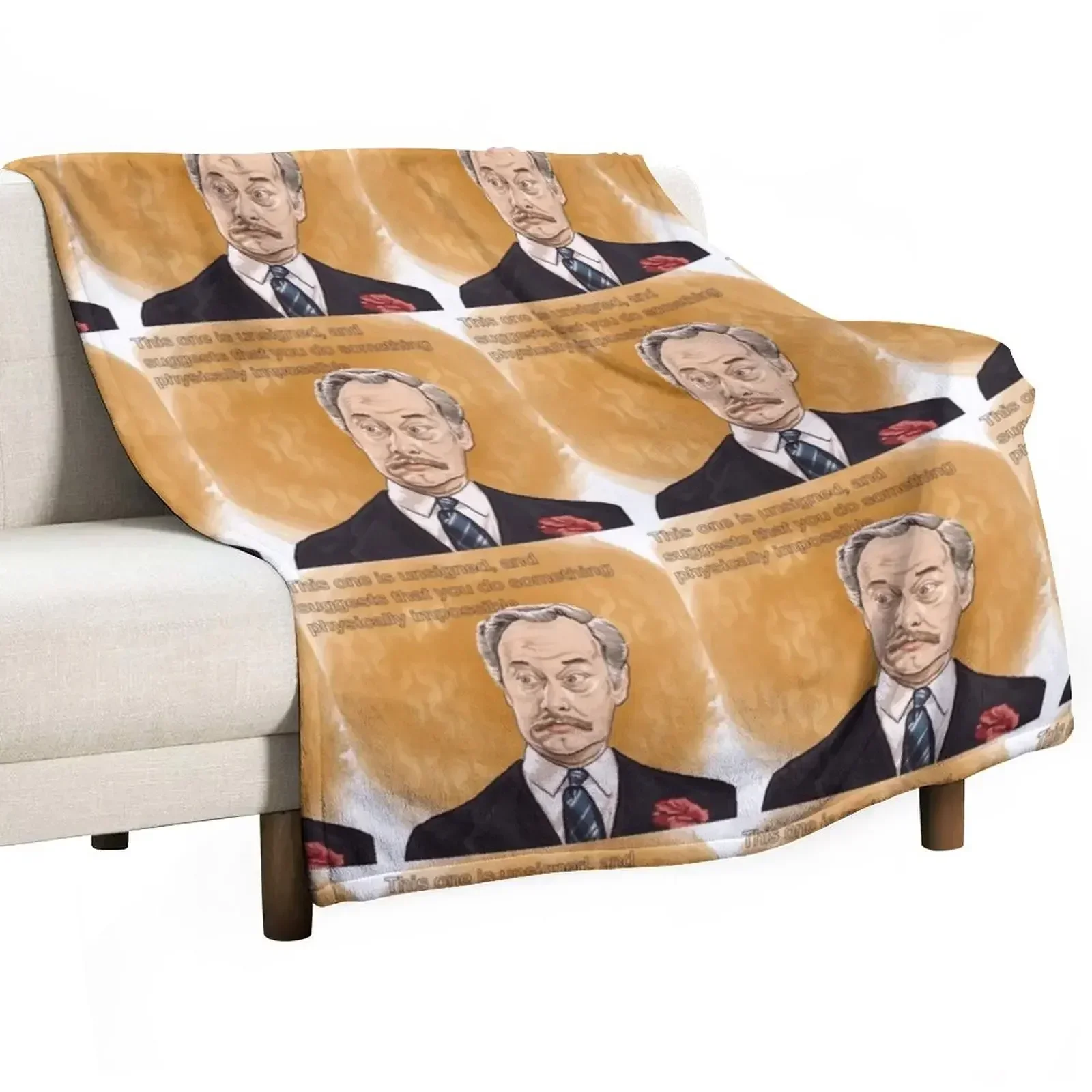 

Captain Peacock - AYBS - Are you being served sir Throw Blanket Soft Beds Quilt valentine gift ideas decorative Blankets