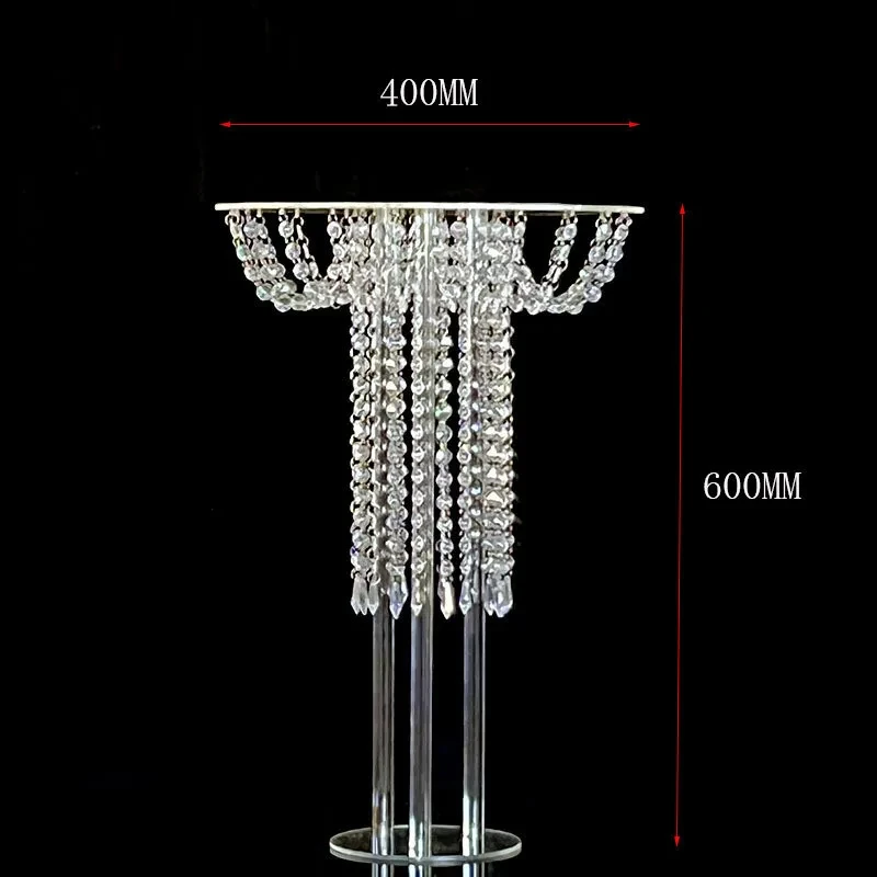 5/10Pcs/Lot 60cm Tall Acrylic Wedding Table Centerpiece Acrylic Flower Stand Romantic Road lead Decoration Transparent Cake Tray