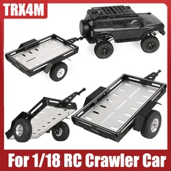 TRX4M uniwersalna czarna symulacja mała przyczepa ze stopu aluminium dla 1/18 gąsienica RC TRX4-M Chevrolet K10 Defender Bronco część zabawki