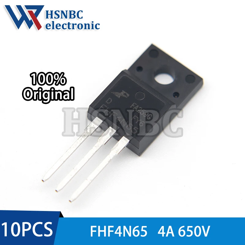 10PCS FHF4N65D 4N65 FHF4N65 TO-220F 650V 4A N-channel Power MOSFET Transistor 100% New Original