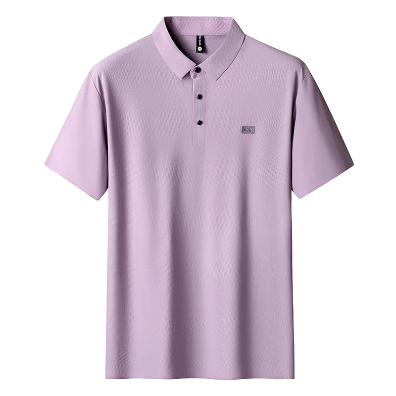 8XL 7XL 6XL 2026 New Summer High End Ice Silk Cool Polo Shirt Man Tops Fashion Embroidery Mens Shirts Loose Lapel camisa polos