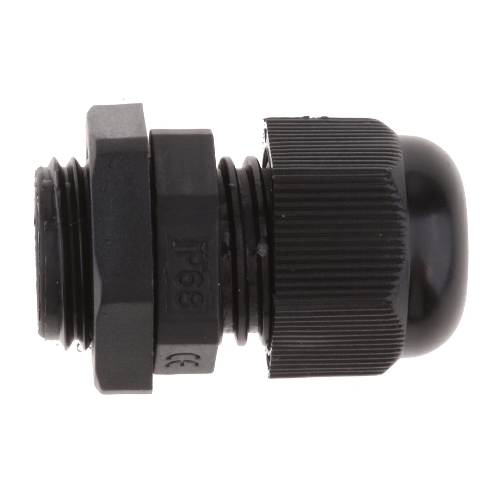 Nylon 66 Waterproof Cable Gland Stuffing Gland Joint PG7 Connector Kit IP68 for Junction Box Wire Entry