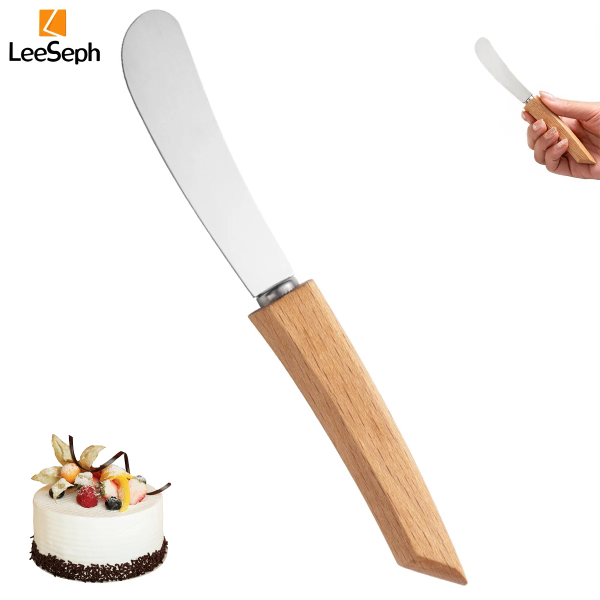 Butter Spreader Knifes Set, Stainless Steel Sandwich Spreading Knifes with Wooden Handle, Butter Cream Cheese Jam Scrapers