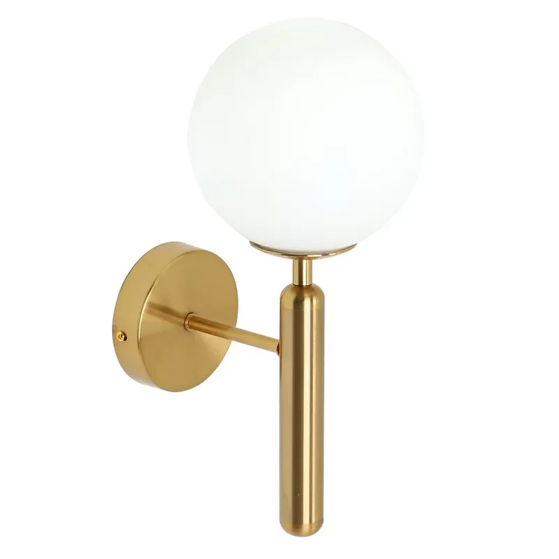for Light Luxury Copper Wall Lamp Post Modern Living Room Aisle Corridor Bedside Simple Nordic Creative Personality American
