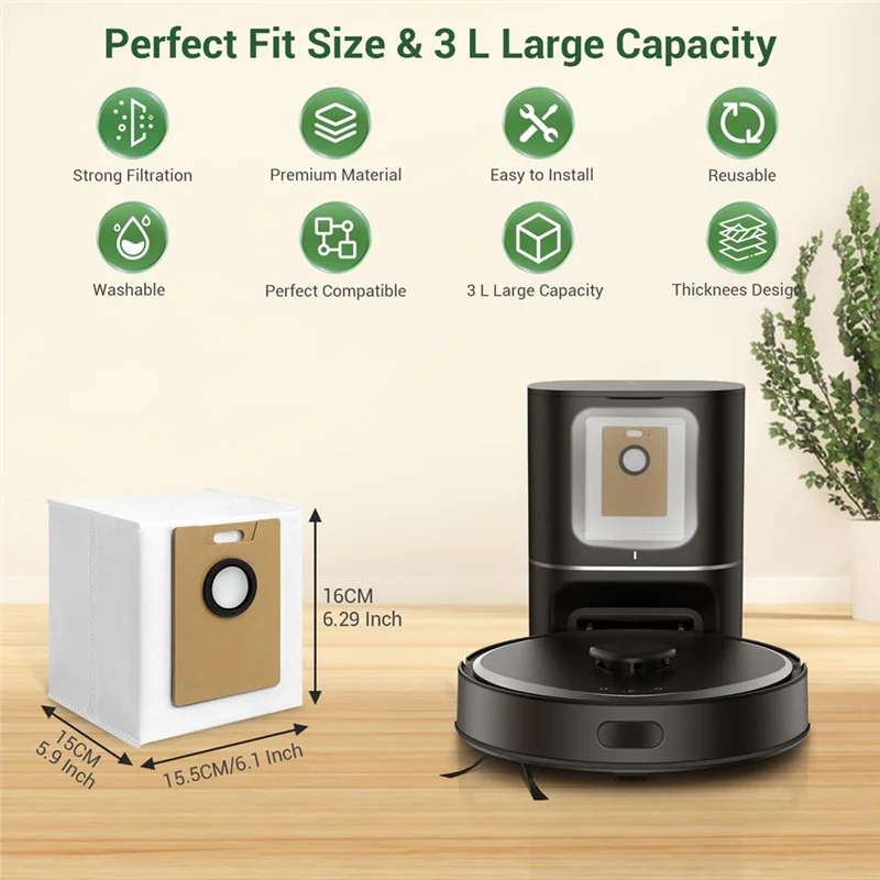 A09G-Dust Bags For Tapo RV30 Max Plus RV20 Max Plus RV20 Max Plus Dust Bags Vacuum Bags