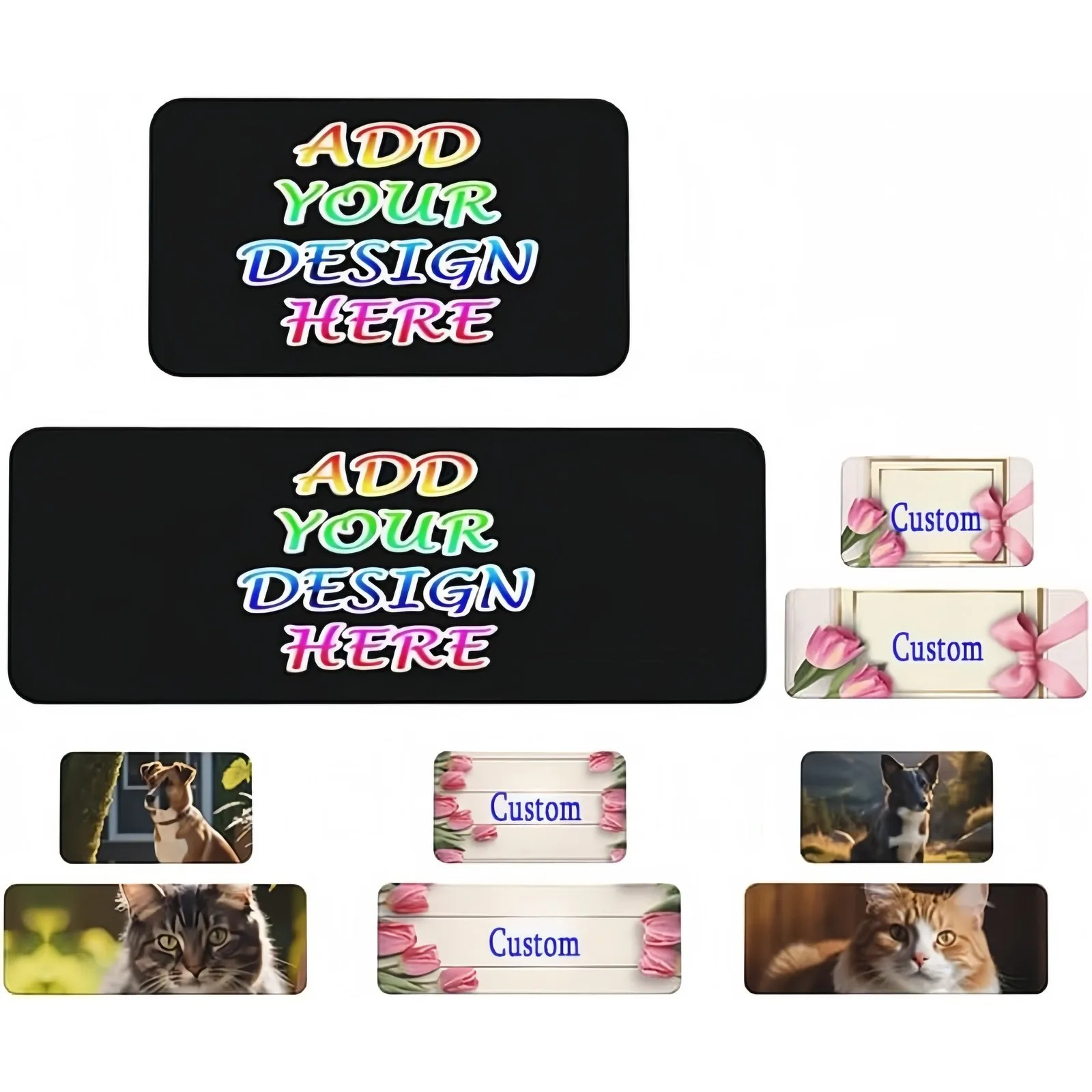

Custom Personalized Design Non Slip Door Mats Add Photo Text Logo for Home Decor