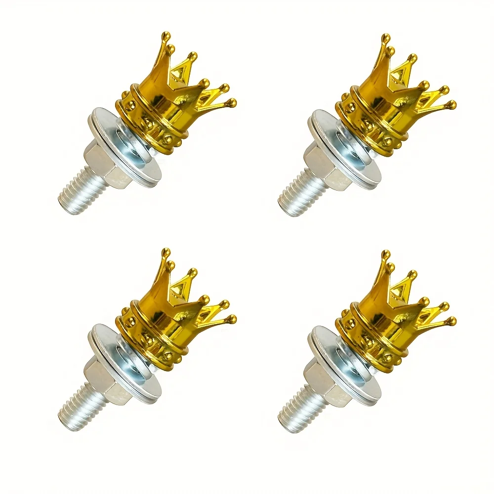 4Pcs Universal Crown License Plate Frame With M6 Screws Fastener Set Car Exterior Accessories