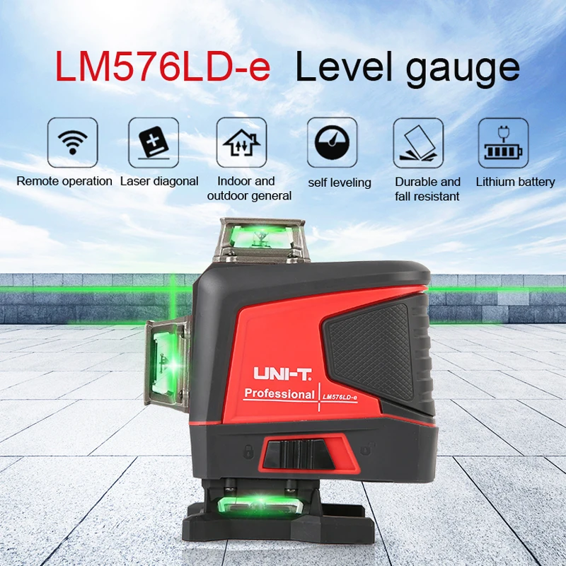 Imagem -02 - Uni-t-auto Nível Laser Verde Verde Horizontal e Vertical Feixe Verde Ferramenta Cruz Lm576ld-e 12 16 Linha