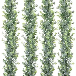 180cm Fake Hanging Plants Artificial Eucalyptus Vines Faux Wall Leaves Plastic Plants Rattan for Home Garden Party Wedding Decor