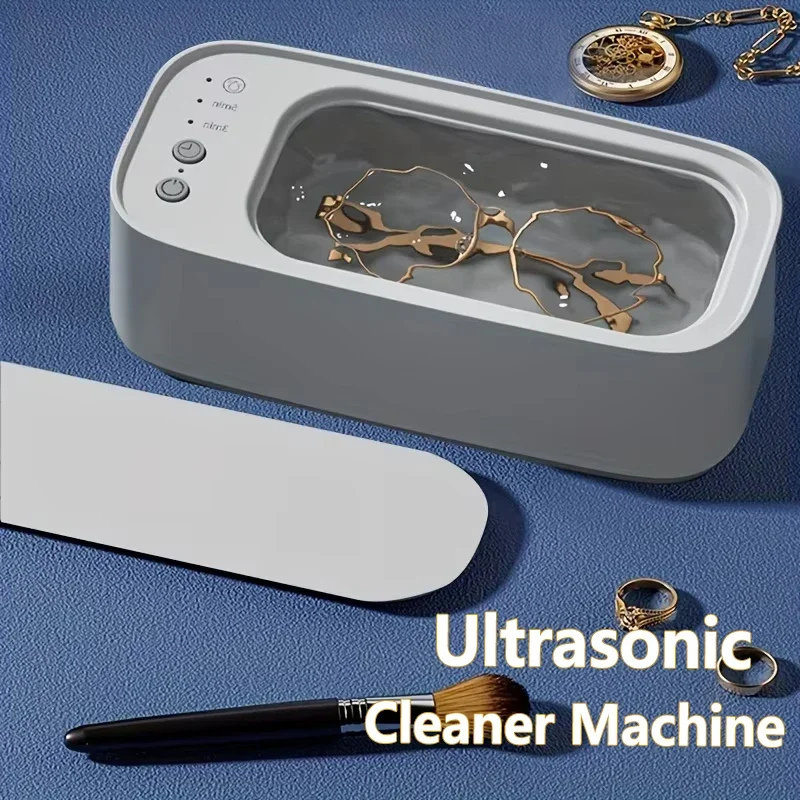 Ultrasonic Cleaner Machine Portable 450ML Jewelry Glasses Cleaning