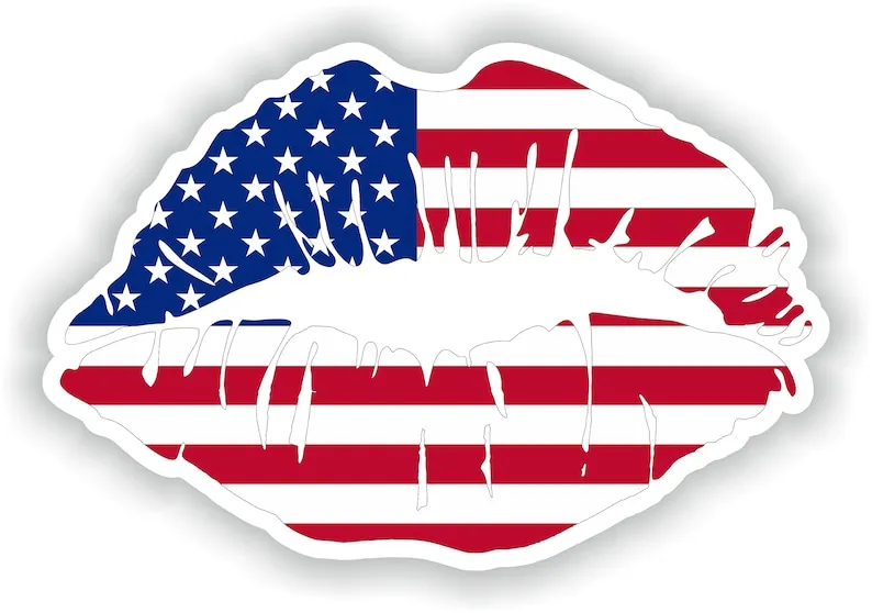 

Usa Flag Lips America Sticker Custom Car Decals And Graphics Refit Scratch Cover Sticker Decoration For Auto Rv Suv Bumper Lapto
