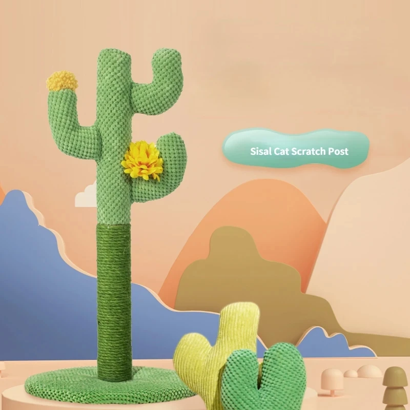 

60cm Cactus Cat Scratching Board Furniture Claw Sharpener House for Cats Products Toys Scrapers Tree Post Supplies Pet Home