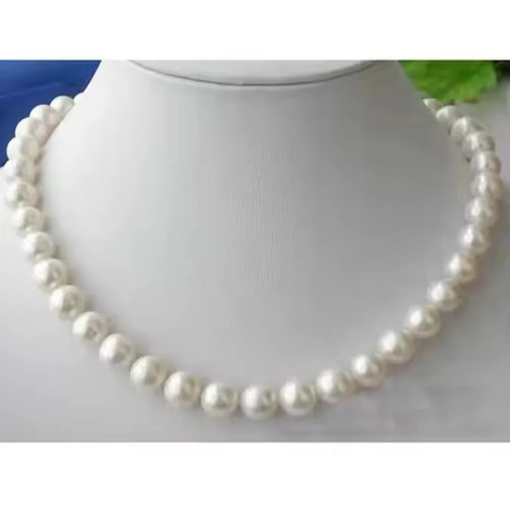 Natural Pearl AAAA 10-11mm Japanese Round White Pearl Necklace 14K16-30 inch