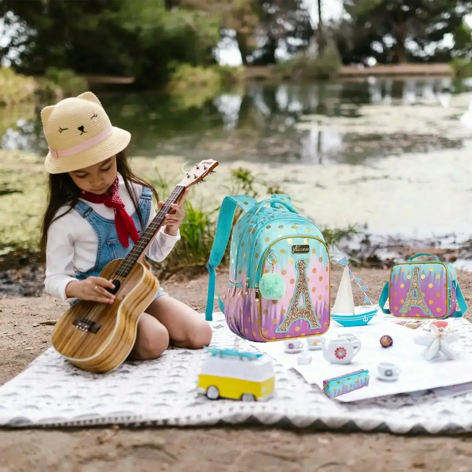 حقائب مدرسية للأطفال مجموعة حقيبة ظهر للأطفال في حقيبة مدرسية ابتدائية للفتيات المراهقات حقائب مدرسية برجية ترتر حقائب كتب مقاومة للماء #6