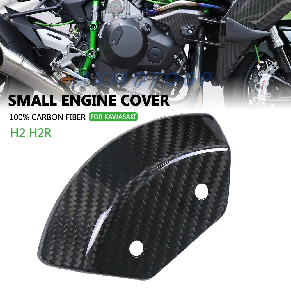 

100% Carbon Fiber For Kawasaki H2 H2R 2015 - 2019 2020 2021 2022 H2 SX 2018+ Small Engine Cover Fairing Motorcycle Accessories