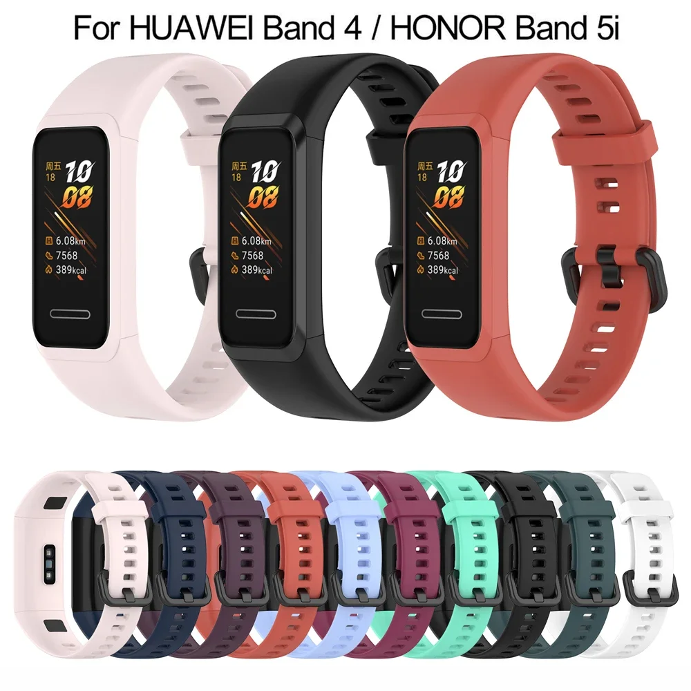 

Bracelet For Huawei Band 4 ADS-B29 Honor Band 5i ADS-B19 Smartwatch Silicone Strap Replacement Wristband Sport Watchband