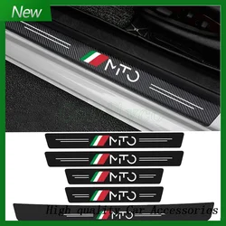 Car Door Sill Anti-Scratch Threshold Stickers For MITO letter Logo Carbon Fiber Protective Trunk Sill Bumper Guard Strips
