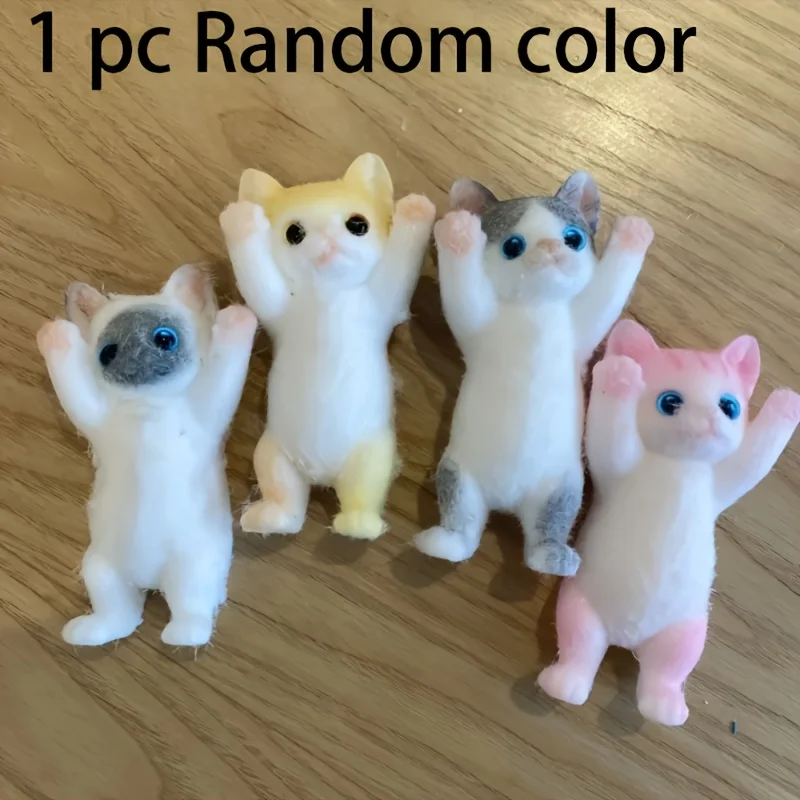 リフトアーム猫スクイーズおもちゃ - 手作り DIY 絵画猫 - TPR ウルトラソフトタッチ - 動物シリーズの新しいお気に入り、クリのための完璧なギフト