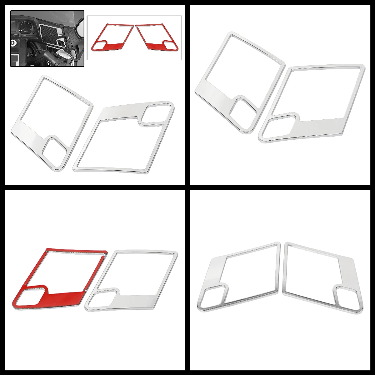 Chrome Front Speaker Accent Trim ForFor Honda GL1500 GoldWing GL1500SE 1988 1989 1990 1991 1992 1993 1994 1995 1996 1997-2000
