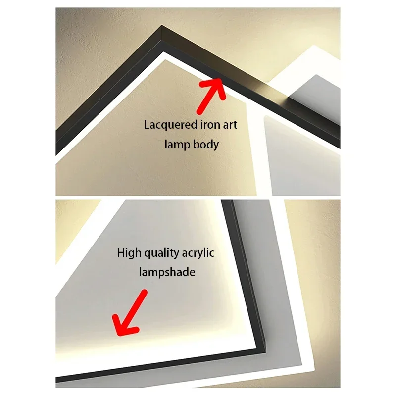 SANDYHA Modern Nordic Ceiling Light Simple Style Bedroom Parlor Lamp LED Fixture Home Decor Perfect for Living Room and Bedroom