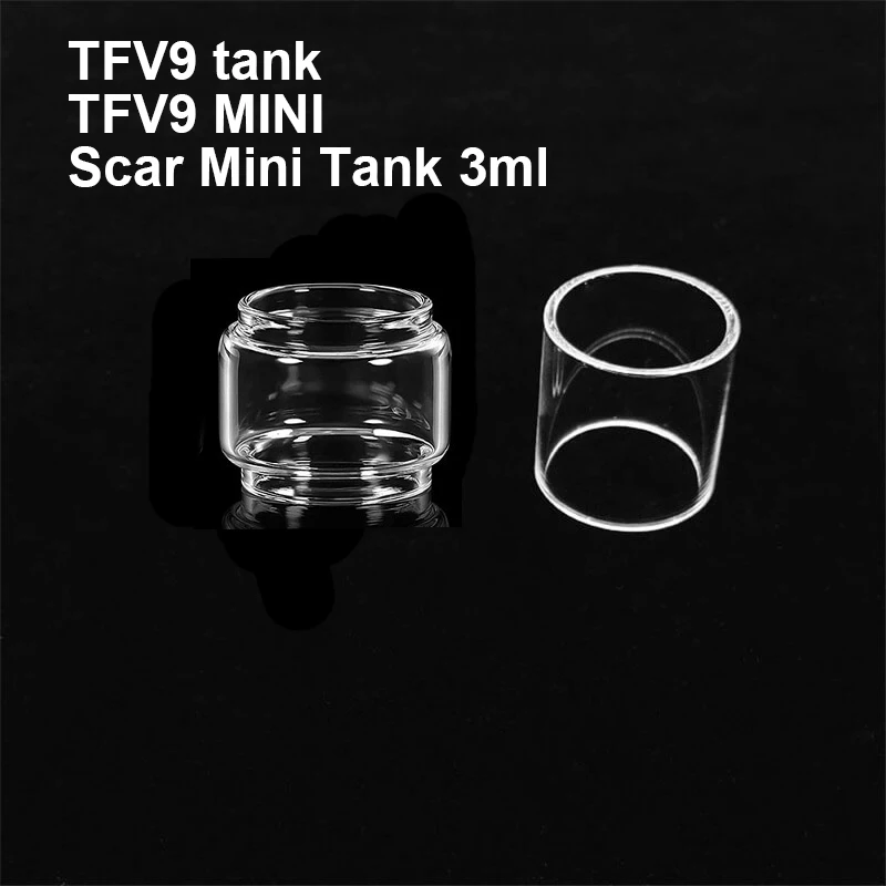 Bubble Straight Glass Tube for Smok TFV9 Tank TFV9 MINI Scar Mini Tank Glass Tank Replacement Mini  Tank 5PCS