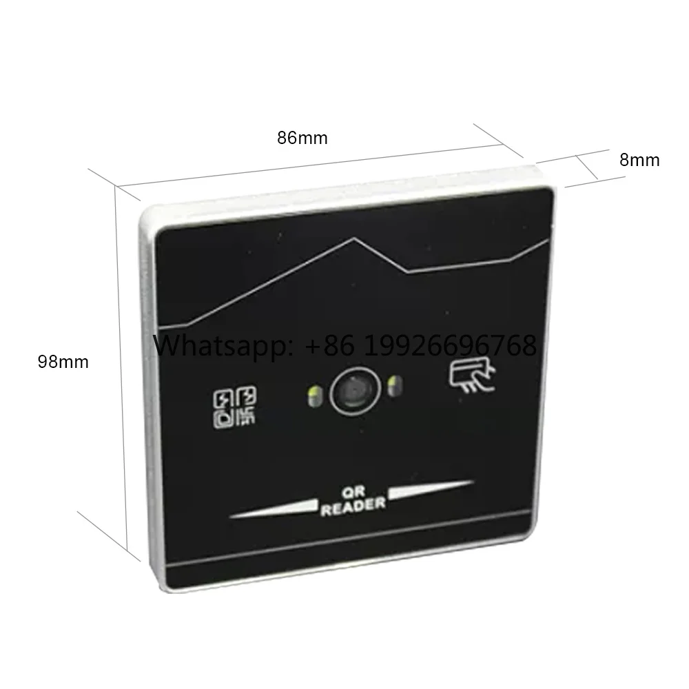 Door Controller System ABS Material Wiegand QR Code Reader RFID Access Control with WiFi up to 8cm Reading Distance