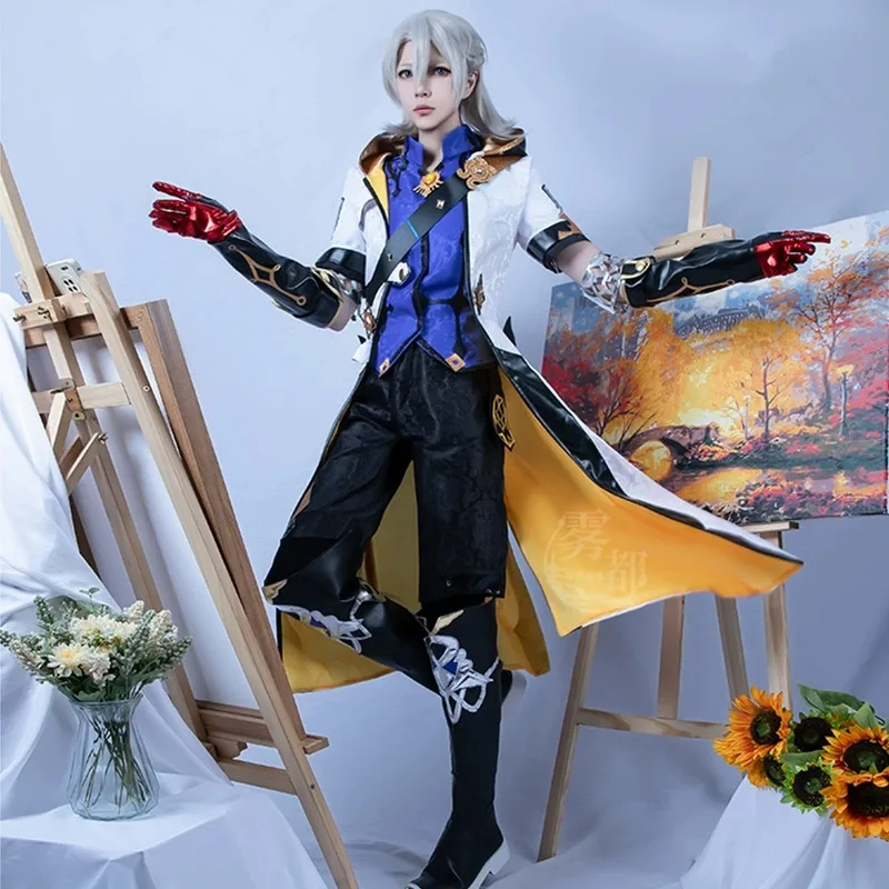 Albedo Uniforms Cosplay Costume Genshin Impact Game Anime Party Role Role-playing Clothing Fashion Suit Full Set Sizes XS-XXXL