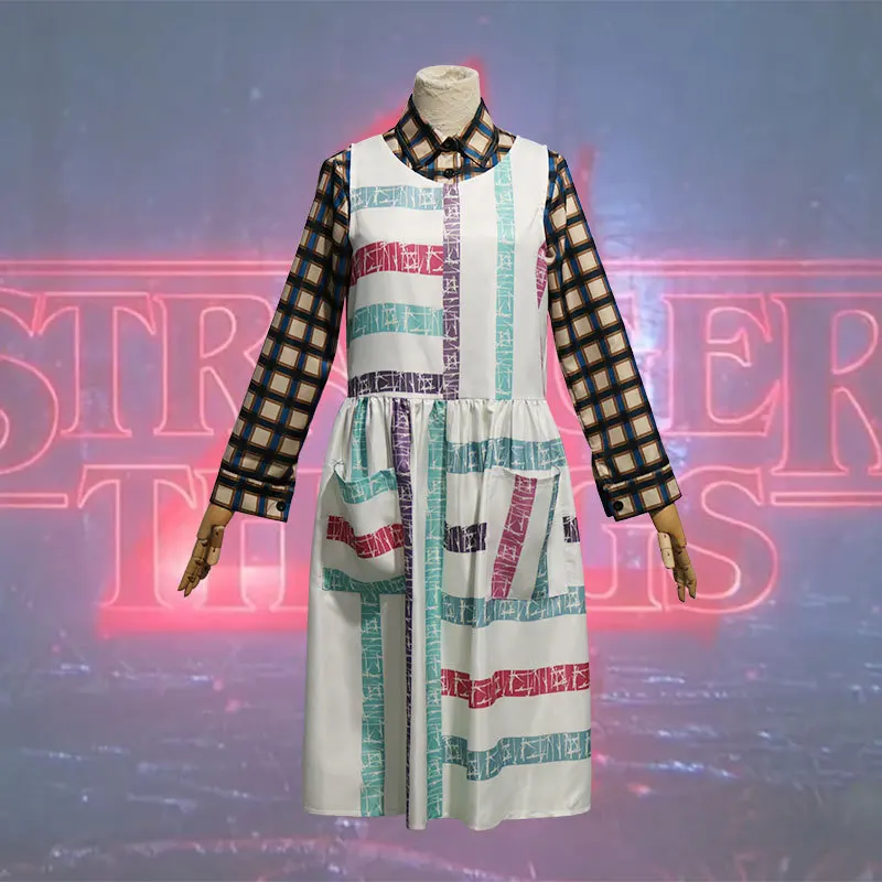 

Eleven Movie Nancy Dress Cosplay Strange Story Max Tops Pants Full Set Dustin Club T-shirt uit Halloween Party for Women