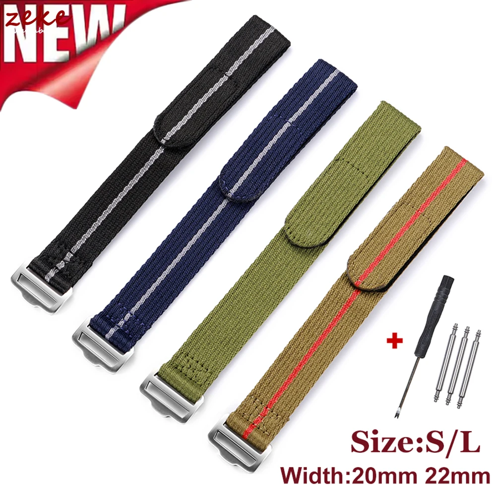 

20mm 22mm Nylon Watch Strap for Seiko Band Replacement Bracelet Hook Loop Fabric Canvas Watchband for Military Sports Men Bands