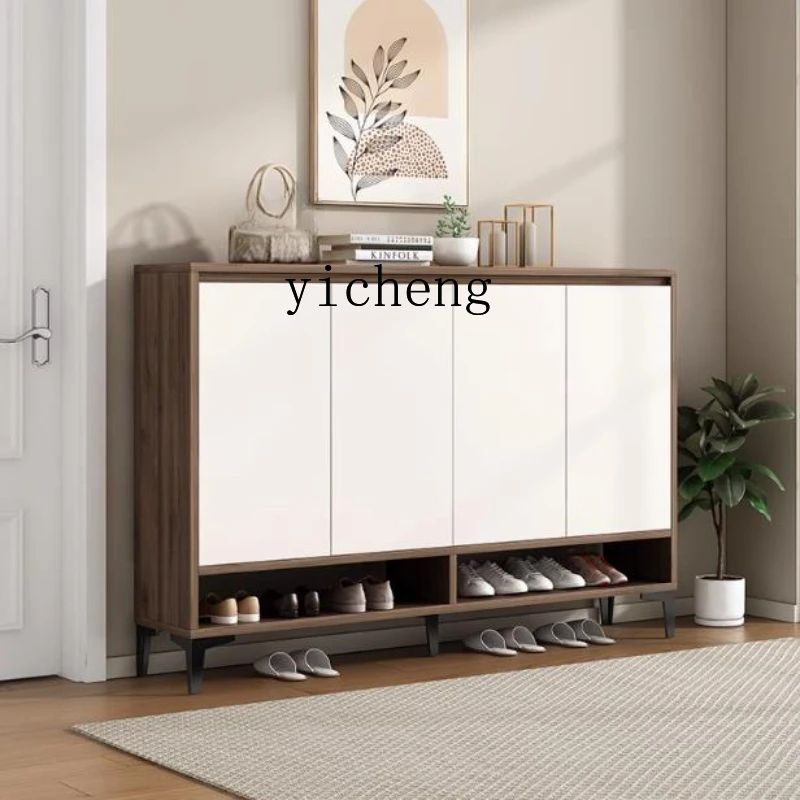 YY Household Ultra-Thin Shoe Rack Large Capacity Light Luxury Small Apartment Integrated Entrance Cabinet