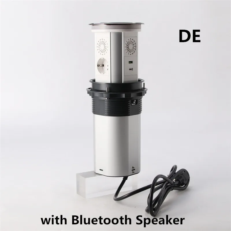 Universal Customize Touch Smart Motorized Lifting Socket 3 Plugs+2 USB  AU IT AR ZA IT FR US UK with Wireless Charge APP Control